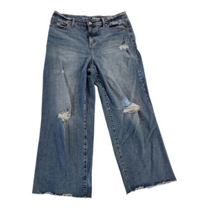 Style & Co Medium Wash Wide Leg | Distressed Jeans Women's Size 8